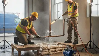 Emergency plumber responding in Orange, CA for leak and burst pipe repair