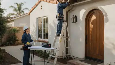 Plumber repairing a sink in Orange, CA for Orange County CA Plumber