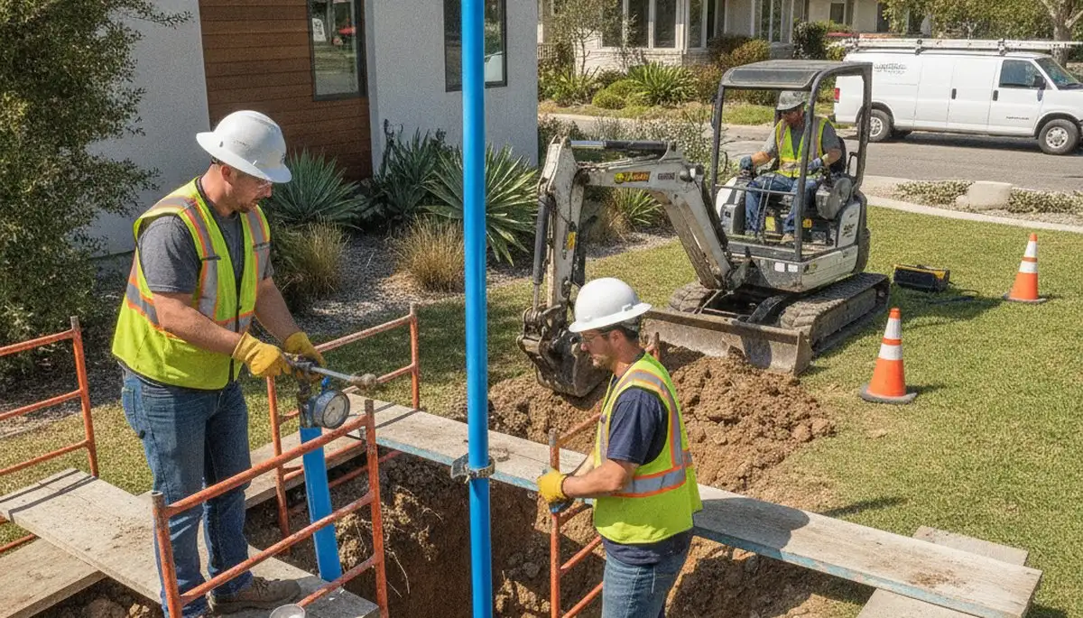 Orange, CA plumbing repair technician providing professional residential pipe and leak repair services