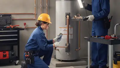 Plumber repairing a leak in Orange, CA home for prompt plumbing repair service