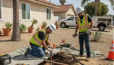 Plumbing repair service truck in Orange, CA for professional leak and pipe repairs