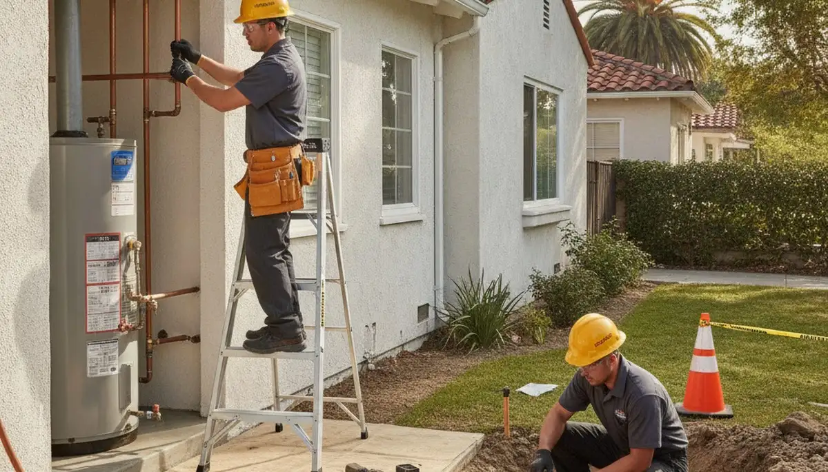 Orange, CA plumbing repair technician providing professional service for a local home or business