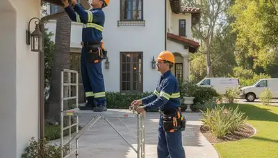 Orange, CA plumber repairing a pipe for a plumbing repair service