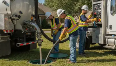Orange, CA plumber providing septic pumping service for residential plumbing maintenance