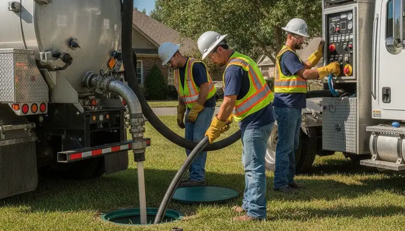 Orange, CA plumber providing septic pumping service for residential plumbing maintenance