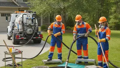 Septic tank cleaning service in Orange, CA for a plumbing repair home system