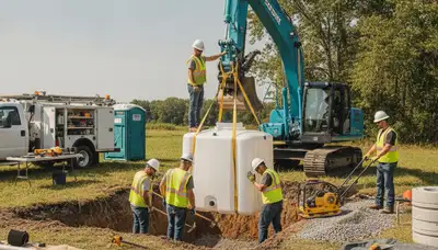 Septic tank installation service in Orange, CA for homes with site assessment and system setup