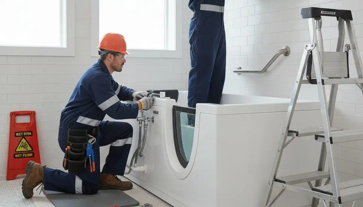 Walk-in tub installation by Orange, CA plumbers for safer, comfortable home bathing