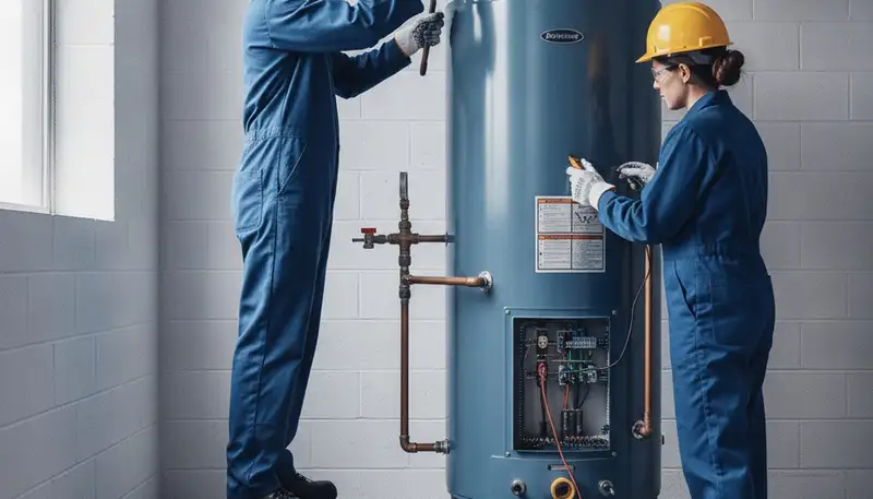 Water heater repair technician serving homes in Orange, CA for fast plumbing service